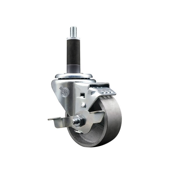 3'' Semi Steel Swivel 1'' Expanding Stem Caster with Brake